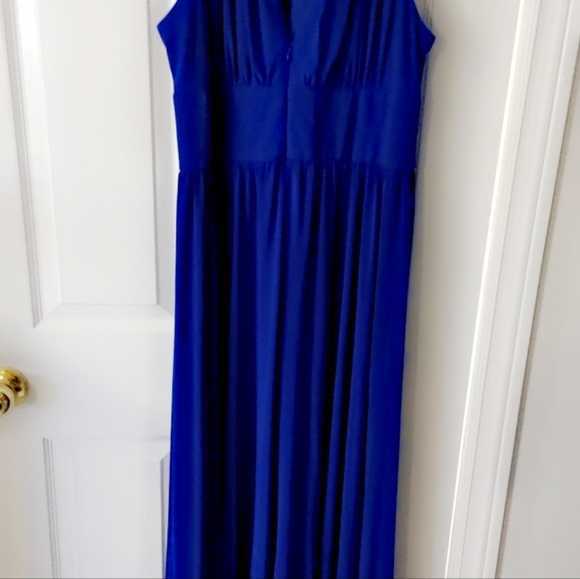 Laura formal sleeveless blue sequence empire waist dress - Picture 3 of 3